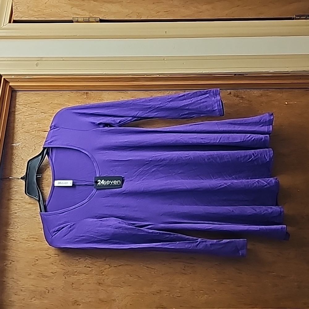 24 Seven womans maternity top, size small new with tags, purple